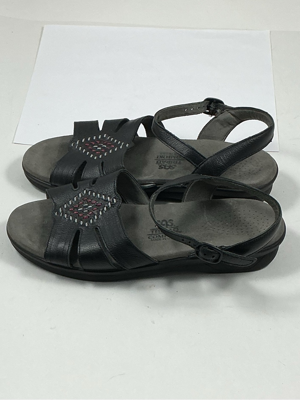 SAS Huarache Black Sandals Size 8 Narrow